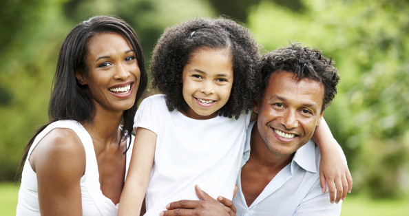 A smiling family